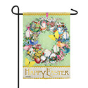 Easter Wreath Suede Garden Flag (12-1/2 in. x 18 in.), EE14S8409BLG