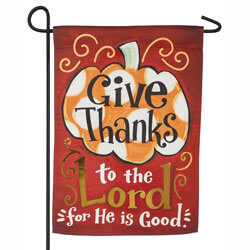 Give Thanks to the Lord Suede Garden Flag, EE14S8659BLG