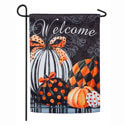 Elegant Pattern Pumpkins Suede Garden Flag (12-1/2 in. x 18 in.), EE14S8697G