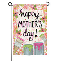 Happy Mothers Day Dropcloth Suede Garden Flag EE14S9772G