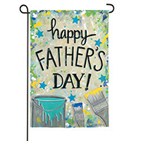 Happy Fathers Day Dropcloth Suede Garden Flag EE14S9772G