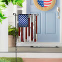 Wood Stripe American Flag Suede Garden Flag (12-1/2 in. x 18 in.), EE14S9849G
