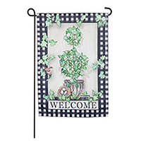 Potting Shed Topiary Polyester Garden Flag (12-1/2 in. x 18 in.), EE14T10161G
