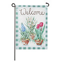 Potted Spring Plants Polyester Garden Flag (12-1/2 in. x 18 in.), EE14T10228G