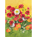 Poppy Fields Waffle Garden Flag (12-1/2 in. x 18 in.), EE14W10340G