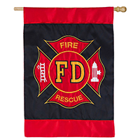 Fire Department Applique House Banner, EE158608