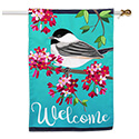 Spring Chickadee Applique House Flag (28 in. x 44 in), EE159235H