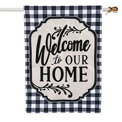 Classic Welcome Home Applique House Flag (28 in. x 44 in.)