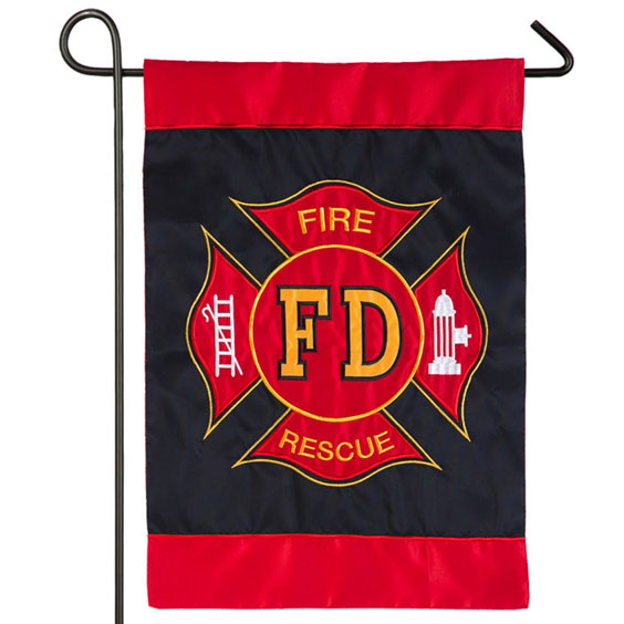 Fire Department Applique Garden Banner (12-1/2 in x 18 in ...