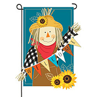 Fall Scarecrow Welcome Applique Garden Flag EE169160G