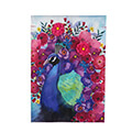 Peacock with Flowers Applique Garden Flag (12-1/2 in. x 18 in.), EE169264G