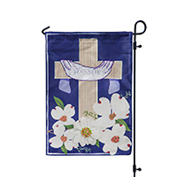 Dogwood Blessings Garden Applique Flag, EE169437G