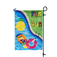 Fun in the Sun Pool Day Garden Applique Flag, EE169510G