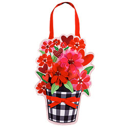 Buffalo Check Flower Pot Door Hanger, EE2DHB1809