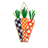 Patterned Carrots Door Hanger, EE2DHB1830