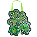 Shamrocks with Checks Door Hanger, EE2DHB1831