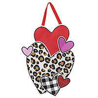 Patterned Hearts Door Hanger, EE2DHB2220