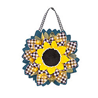 Sunflower with Checks Door Hanger, EE2DHB2290
