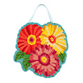 Gerbera Daisy Trio Hooked Door Hanger, EE2DHP2249