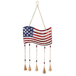American Flag Beaded Wind Chime 2WC1960