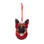 Wood Dog Ornament, German Shepard, EE3OTW380S