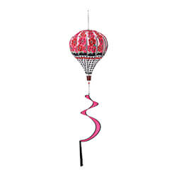Buffalo Check Flower Pot Burlap Balloon Spinner,