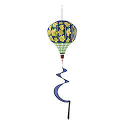 Daffodils and Checks Burlap Balloon Spinner, EE45B396