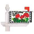Geranium Plaid Mailbox Cover, EE56760