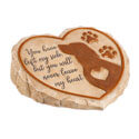 Dog Silhouette Heart Shaped Memorial Garden Stone EE84G2948