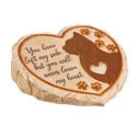 Cat Silhouette Heart Shaped Memorial Garden Stone EE84G2949