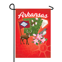 Arkansas State Garden Suede Flag, EE8S0305MIYG