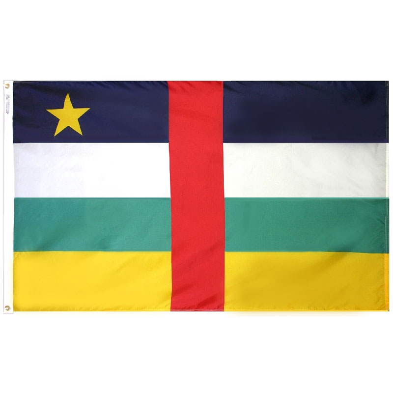 Central African Republic Appliqued Nylon Flag, FAFRI812A