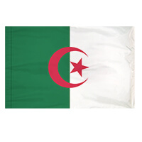 Algeria Flag with Pole Hem