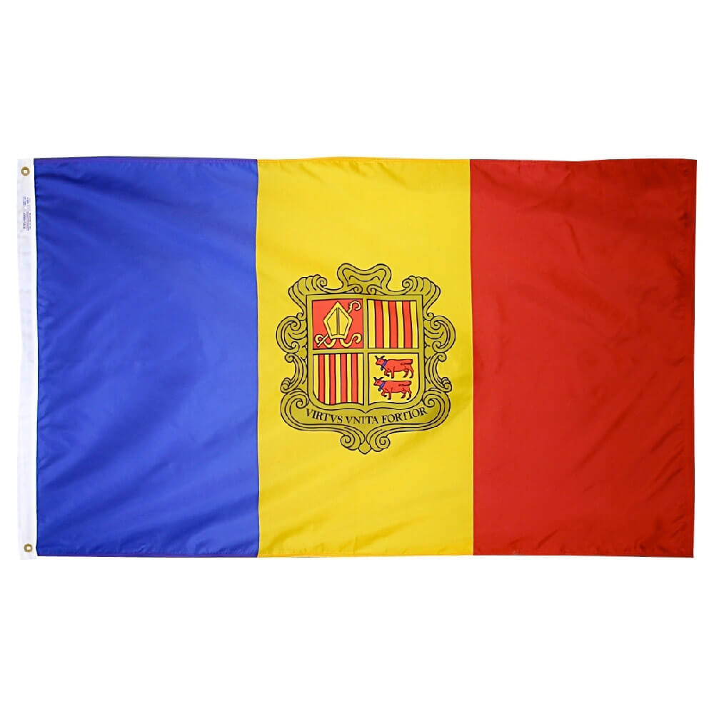 Andorra National Economy Polyester Flag (3 ft. x 5 ft.), FANDOG35P