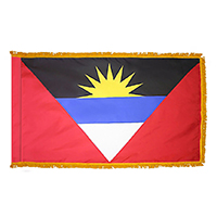 Antigua & Barbuda Fringed Flag with Pole Hem