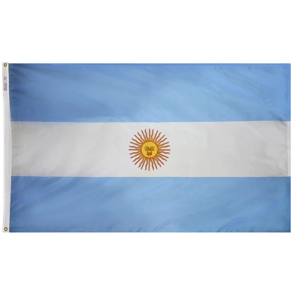 Argentina National Appliqued Nylon Flag (8 ft. x 12 ft.), FARGE812G