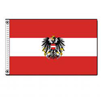 Austria Economy Polyester Flag with Eagle (3 ft. x 5 ft.), FAUSTR35EP