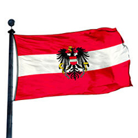 Austria with Eagle Nylon Flag (3 ft. x 5 ft.), FAUSTR35E