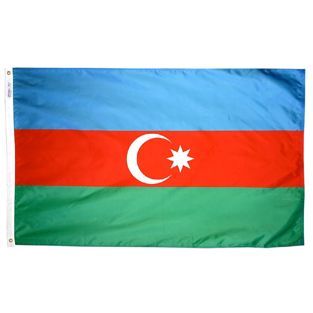Azerbaijan Economy Polyester Flag (3 ft. x 5 ft.), FAZER35P