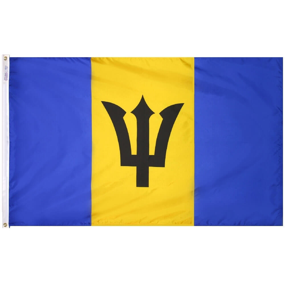 Barbados Applique Nylon Flag, FBARB610A