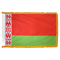 Belarus Fringed Flag with Pole Hem