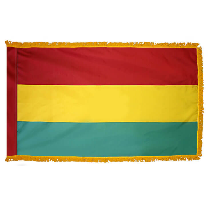 Bolivia Fringed Flag with Pole Hem, FBPP0000009787