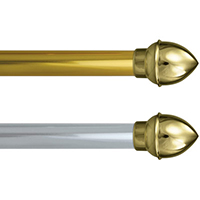 Gold Aluminum Lead Parade Banner Pole with Acorn Finials