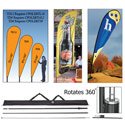 Portable Telescoping Pole for Teardrop or Wave Banner