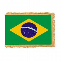 Brazil Fringed Flag with Pole Hem, FBPP0000009809