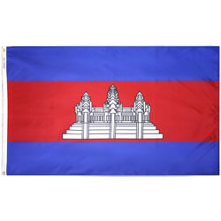 Cambodia Economy Polyester Flag, FCAMB35P