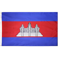 Cambodia Economy Polyester Flag (2 ft. x 3 ft.), FCAMB23P