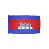 Cambodia Flag with Pole Hem, FCAMB46PH