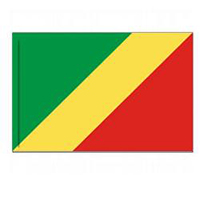 Republic of Congo Flag with Pole Hem