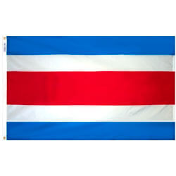 Costa Rica Civil Economy Polyester Flag (2 ft. x 3 ft.), FCOST23P